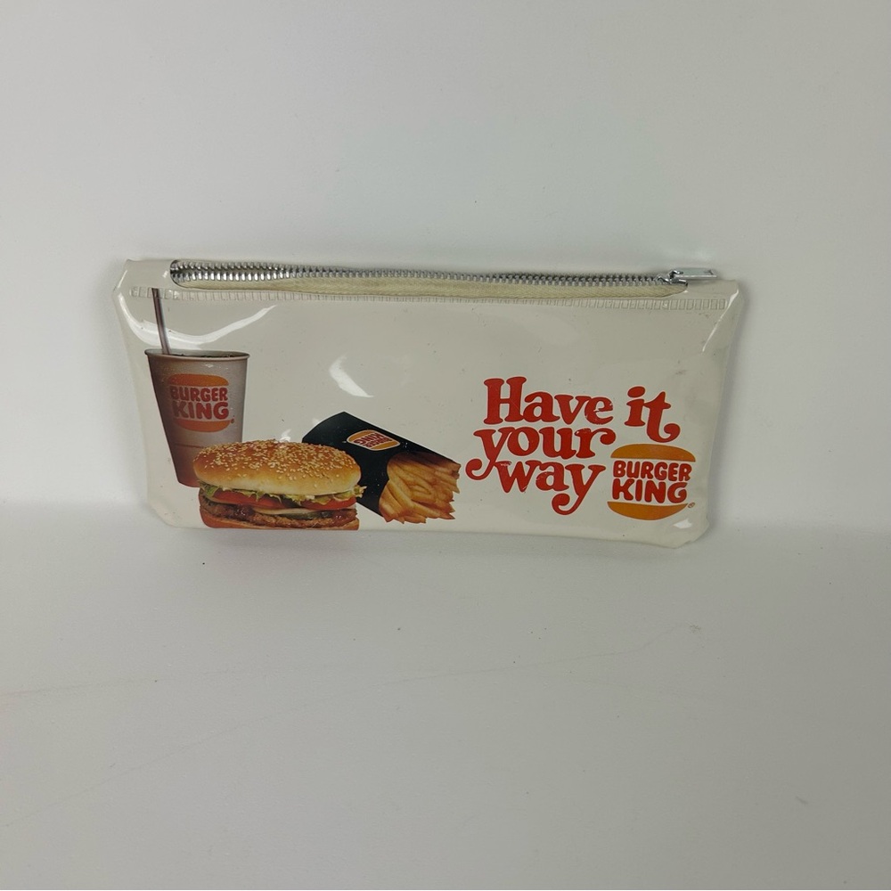 Burger King VTG '1982' Collectible Plastic Zipper Pouch
